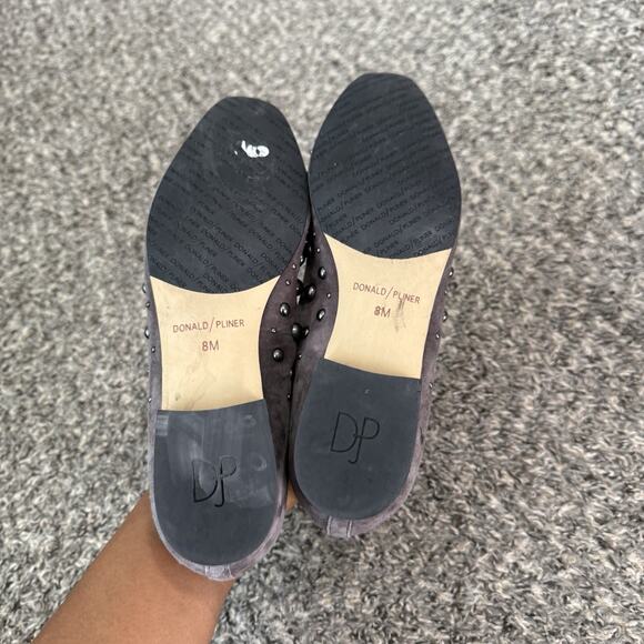 Donald J PLINER Loyd Studded Gray Suede Leather Loafers Size 8 M EUC - Picture 8 of 8